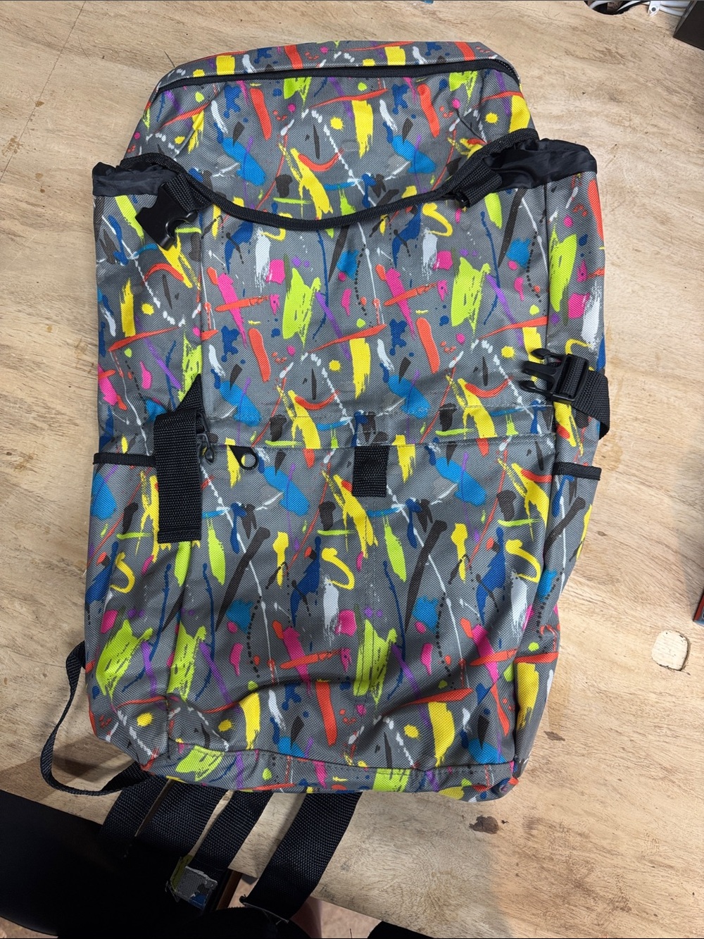 Parcel Gray Paint-Splash Backpack